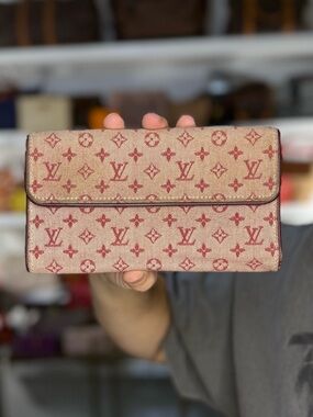 LV DENIM TRIFOLD WALLET